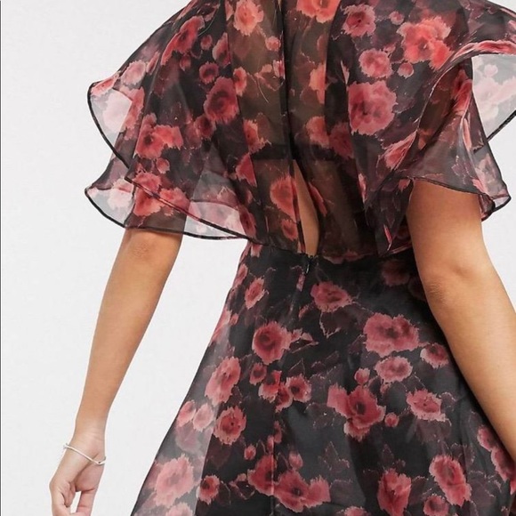 Topshop Organza Print Floral Dress - Picture 2 of 3